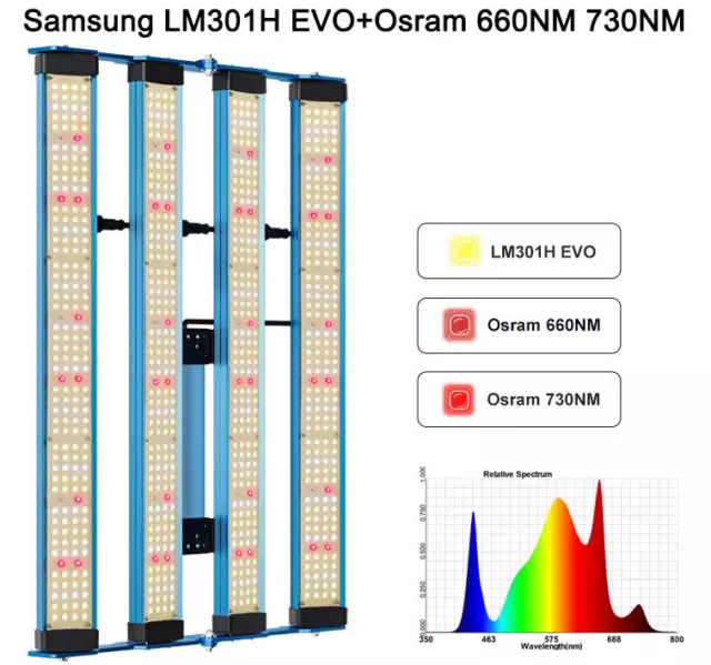 Samsung LM301H Evo - 240 W LED Alu-Bar Grow Lampe Pflanzenlicht Vollspektrum