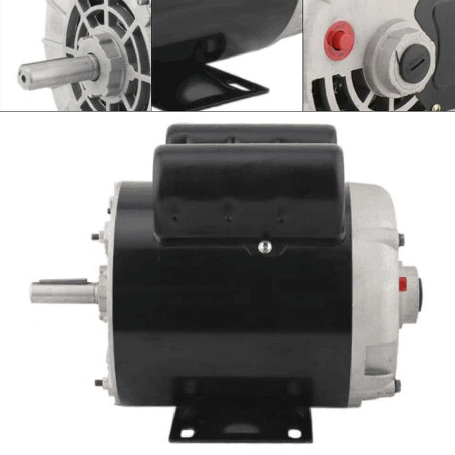 AIR COMPRESSOR ELECTRIC Motor 1 Phase 3450 RPM 56 Frame 5/8" Shaft ODP
