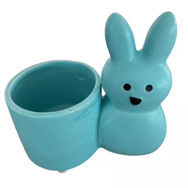 Peeps Light Blue Bunny Votive Candle Holder Tiny Succulent Planter Easter Spring