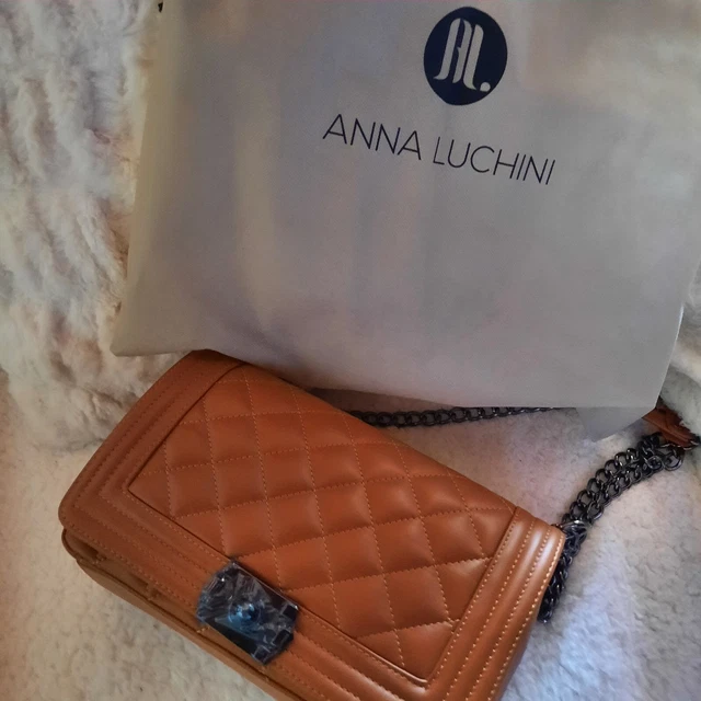 Sac Mango En Cuir Véritable Style Serpent Gris - Dimensions 18x2x22 Cm, Neuf Avec étiquette