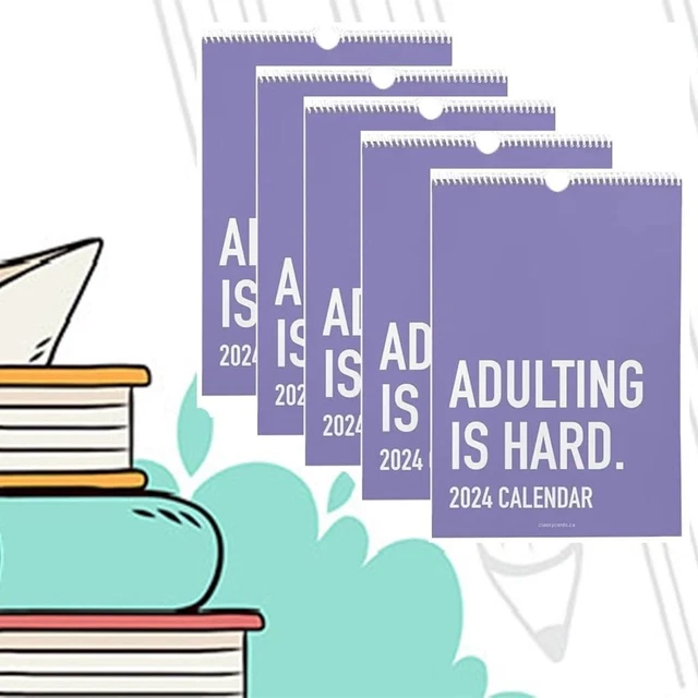 ADULTING IS HARD 2024 Calendar The 2024 Calendar Not Easy for adult DM