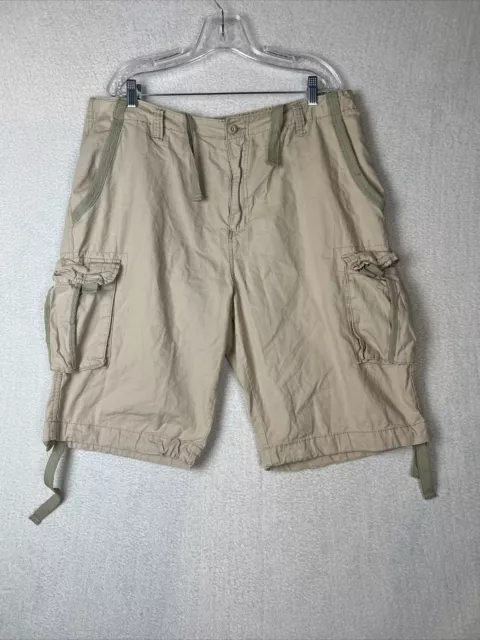 Ecko Unlimited Cargo Shorts Mens 38 Brown Flat Front Pockets Outdoors Golf