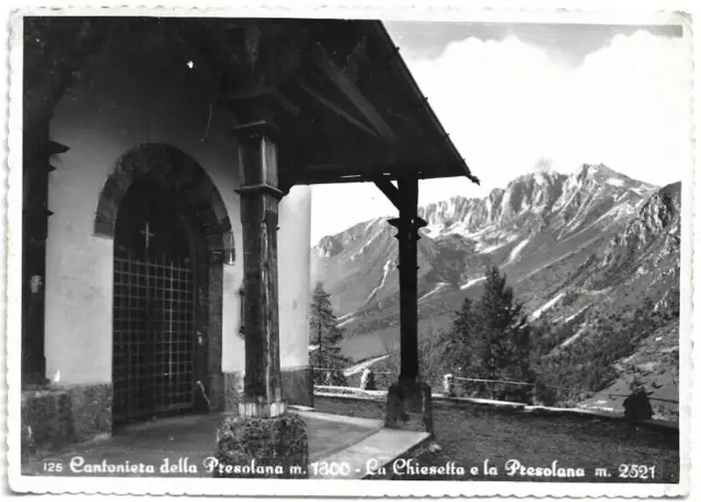 Cartolina Di Bergamo ,Cantoniera Della Presolana - Alta Valseriana - Chiesa 1957