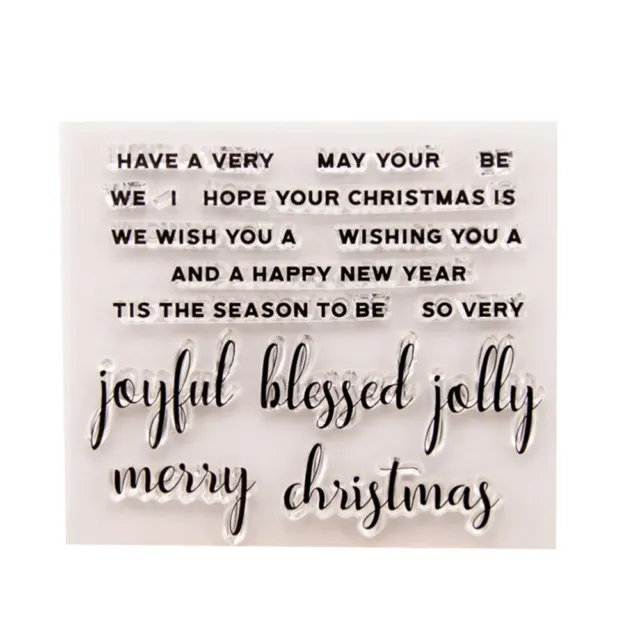 New Year Card Clear Sentiments Blessing Words Silicone Account