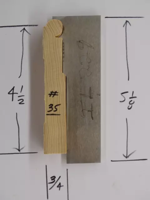 Shaper / Molder Custom Corrugated Back / CB Knives For 3/4" x 4 1/2" Casing