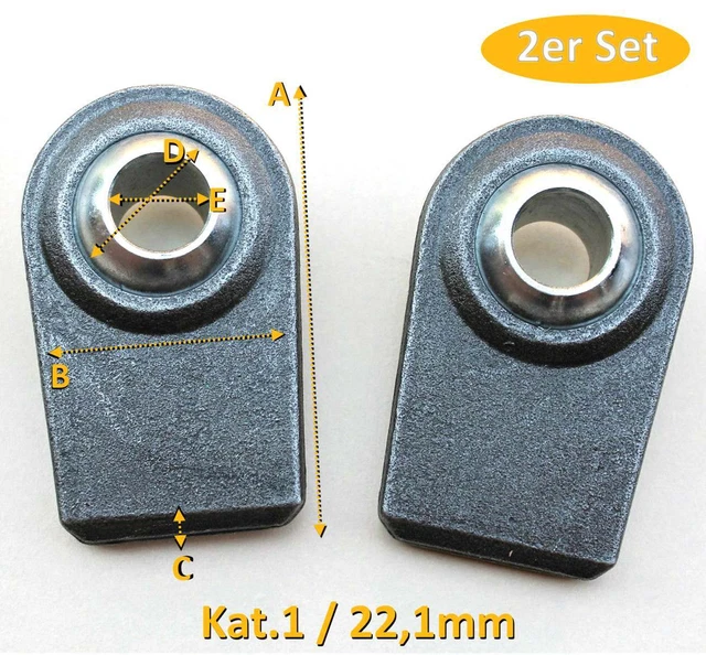 DEMA Anschweiß-Kugelgelenk Für Unterlenker - 22,4 Mm Kugelloch, Kat. I, Zum Anschweißen