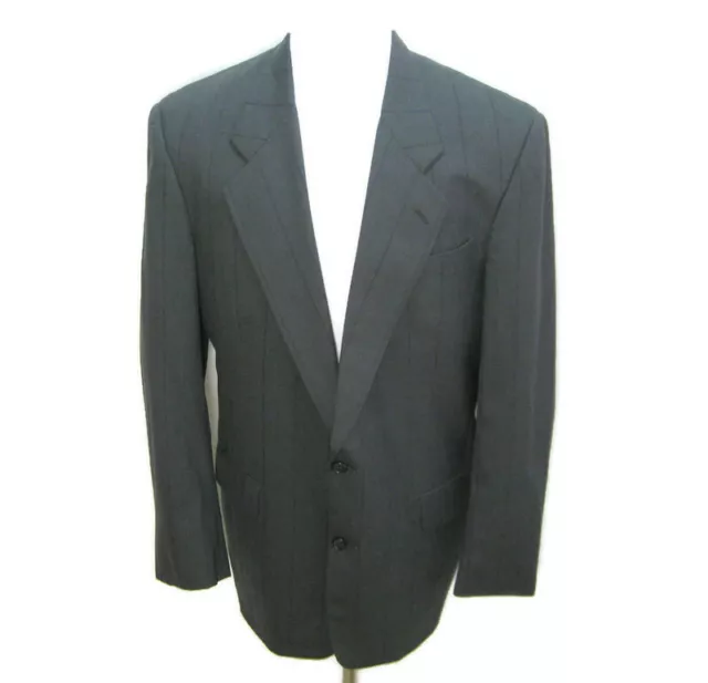 COX & HAWKENS Mens (Size 40L) Solid Gray 100% Wool Sport Coat Blazer Suit Jacket