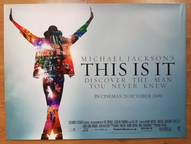 MICHAEL JACKSON'S THIS IS IT (2009) Original Quad Cinema Poster