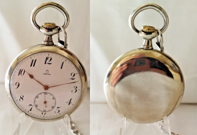 Montre à Gousset Vintage Environ 1950 - Mécanique Manuelle Avec Chaîne - Révisée Et Fonctionnelle