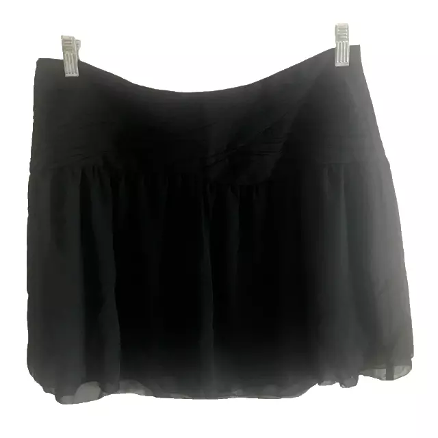 Kensie Women's Size 10 Mini Skirt  Black Lace Layered