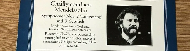 Chailly (STG)DEC1980 P845 ADVERT3X8& Chailly Conducts Mendelssohn Symphonies ...