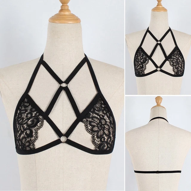 Harnais de soutien-gorge creux Bustier élastique boîte de nuit cage à lingeri