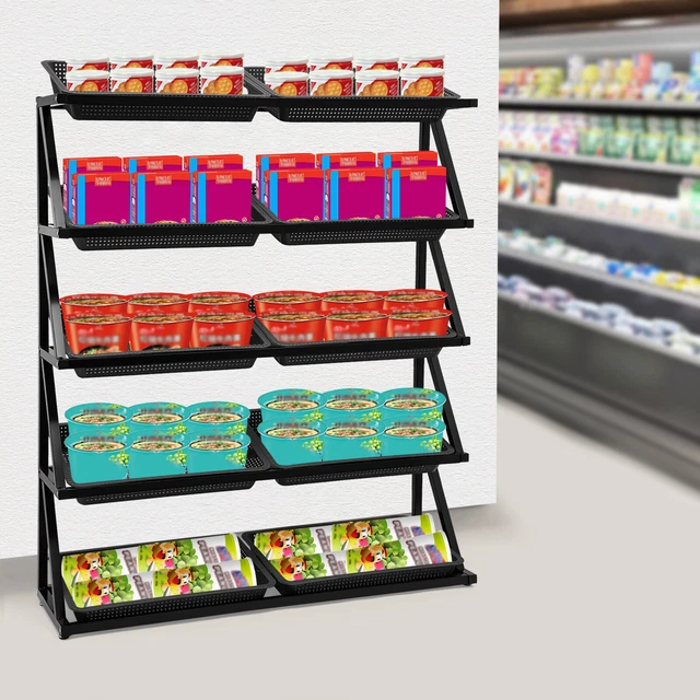 MARKET RETAIL DISPLAY Rack Shelf Merchandiser Fruit Vegetable Snack