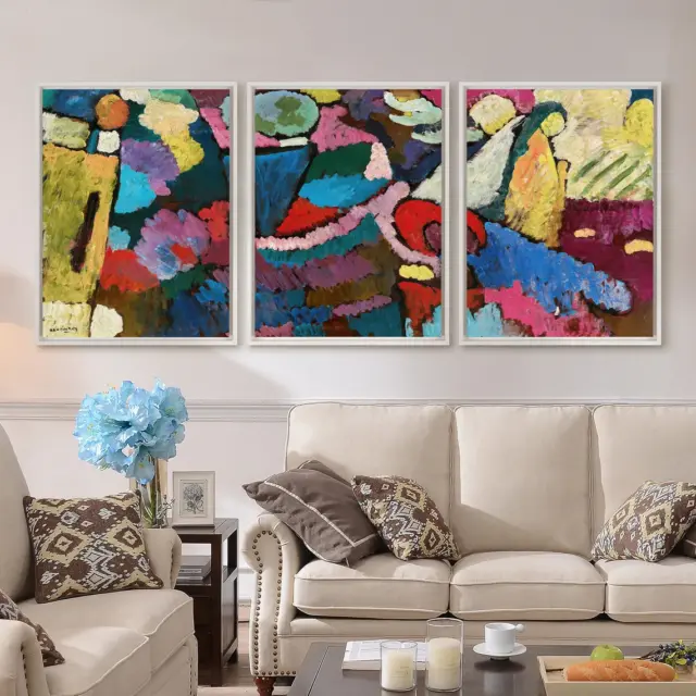 Wassily Kandinsky Improvisation Mahogany AbstractThree 3 Multi Set Poster Canvas