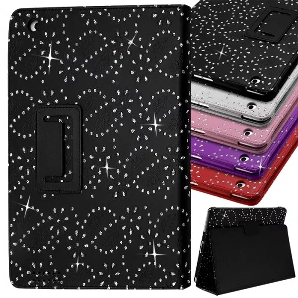 Housse coque etui pour Apple iPad 4 Retina Style Diamant Couleur Noir