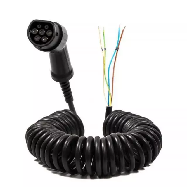 Heimisches 7,4 kW Curly Typ 2 EV Ladekabel - gebunden