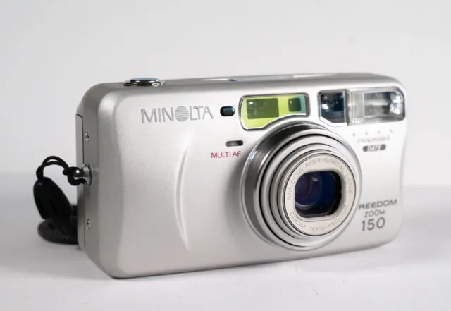 Exc++  Minolta Freedom Zoom 150EX Compact 35mm Film Camera w/Case TESTED
