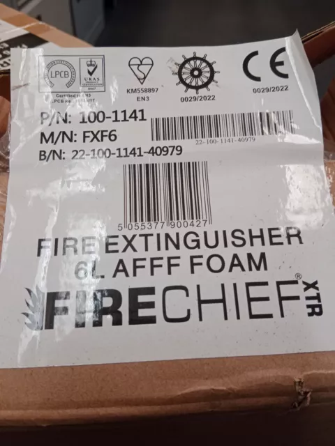 6 Litre FOAM (AFFF) Fire Extinguisher (6L/6LTR) - Bsi KITEMARKED