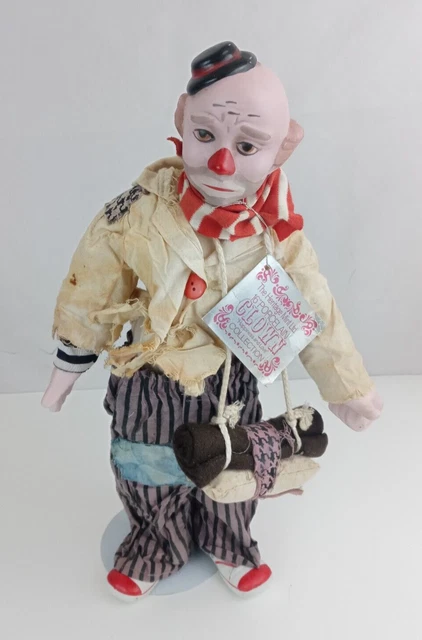 The Heritage Mint Ltd 16" Porcelain Hobo Clown 1989 Happiness &Love Collection