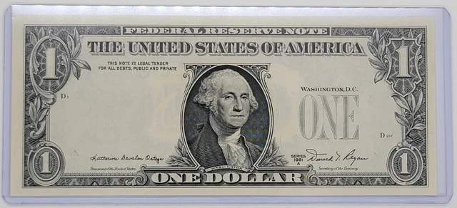 1981 A $1 Federal Reserve Note OVERPRINT ON BACK ERROR Uncirculated (Cleveland)