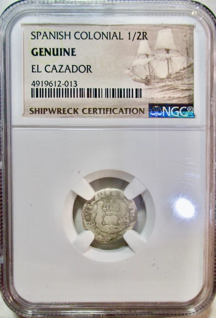 1784 Shipwreck Recovered Spanish Coin From Sinking Of El Cazador Slabbed By Ngc