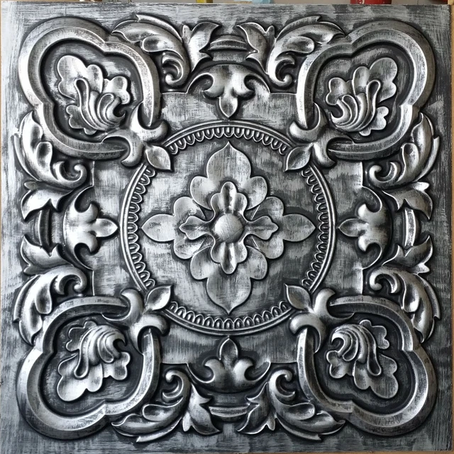 Drop in Ceiling tiles Faux tin antique tin decor Bar wall panels PL30 10pcs/lot