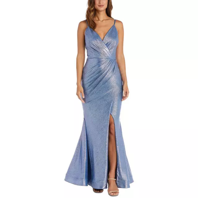 Nightway Womens Faux Wrap Maxi Formal Evening Dress Gown BHFO 4223