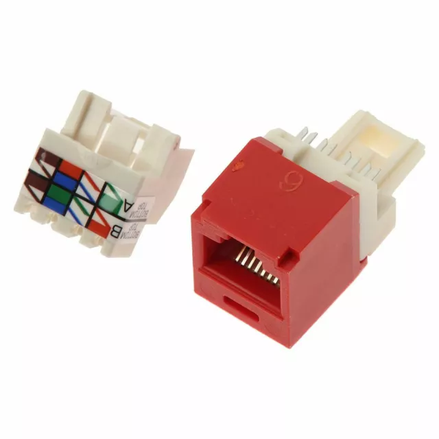 Panduit CJ688TPRD Mini-Com® TX6™ PLUS TP Style UTP Jack Module, Red (Qty 24)