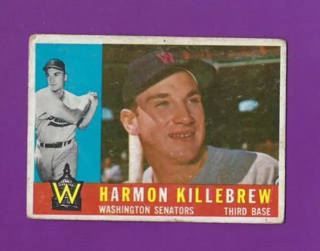 1960 Topps baseball card #210 Harmon Killebrew Washington Senators GOOD/VG