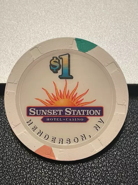 (New) $1 Sunset Station Casino Chip Poker Chip Henderson Nevada Gambling Token