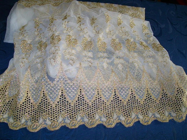 Tenda + Mantovana Con Pizzo Dorato, Vedi Misure