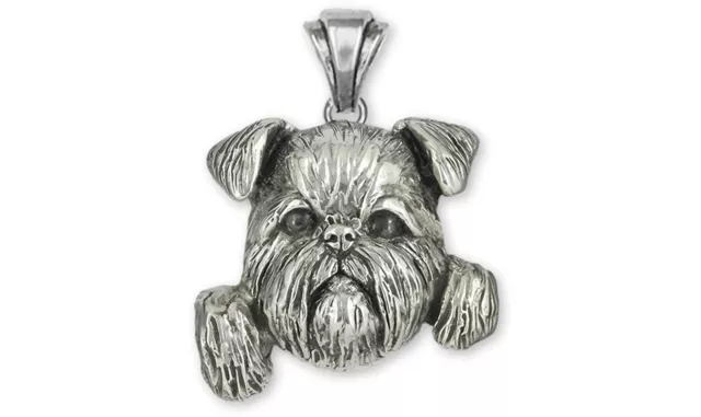 Brussels Griffon Jewelry Sterling Silver Handmade Brussels Griffon Pendant  BGF1