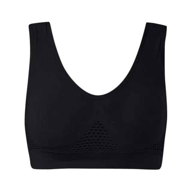 Womens Sports Bra Padded Seamless Wirefree Breathable Yoga Bra Comfort Sleep 3