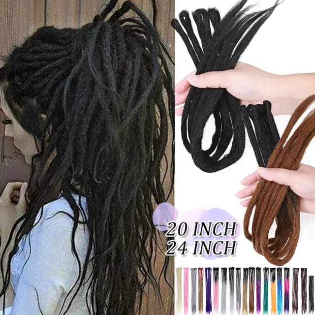 20/24 DREADLOCK EXTENSIONS Synthetic Single End Crochet Dreads Locs Braids  Hair $22.99 - PicClick AU