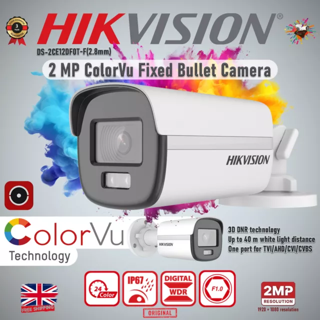 HIKVISION CCTV ColorVu FullHD Security Camera System Bullet Surveillance Outdoor 3