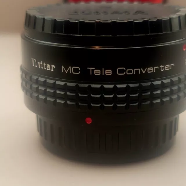 Vivitar MC Tele Converter 2X-22 Lens for Pentax with Case