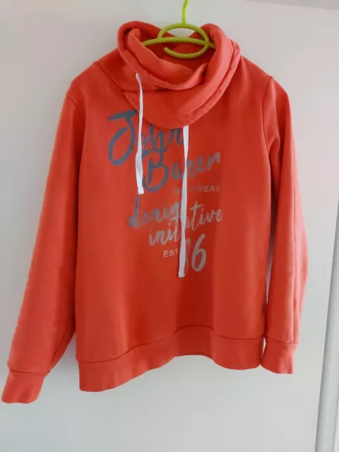 Pullover, ❤, damen, sweatshirt, S, 36, 38, bpc, orange, stehkragen