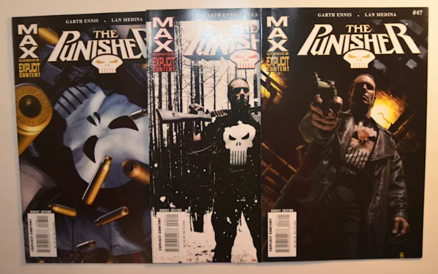 The Punisher Lot of 3 #45,46,47 Marvel (2007) 7th Series Max 1st Print Comics