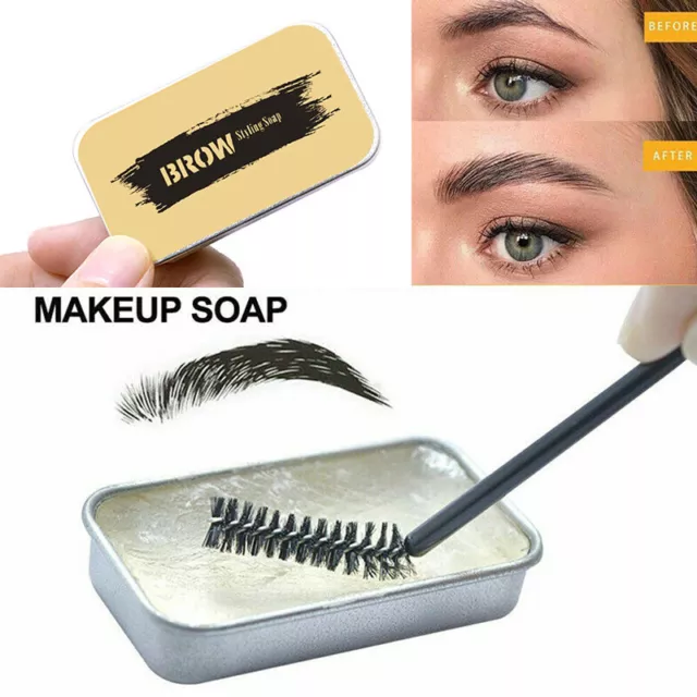 Piuma 3D sopracciglia trucco sapone di lunga durata sopracciglia gel tonalità naturale solida &