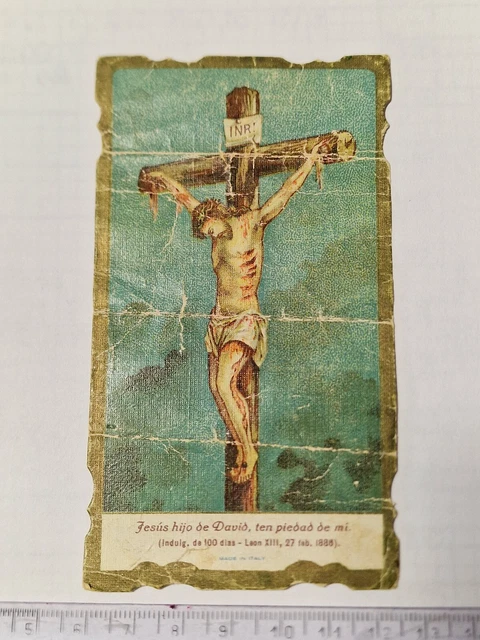 Santino Holy Card fustellato Cristo Crocifisso  1947 ZA1019 ^
