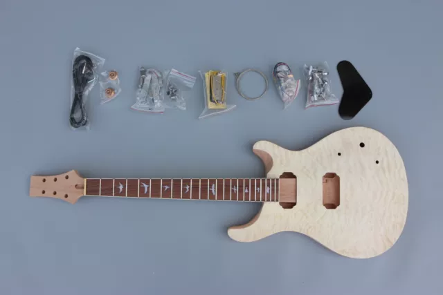 1set  DIY electric guitar kit prs style mahogany body unfinished Hardwares Parts