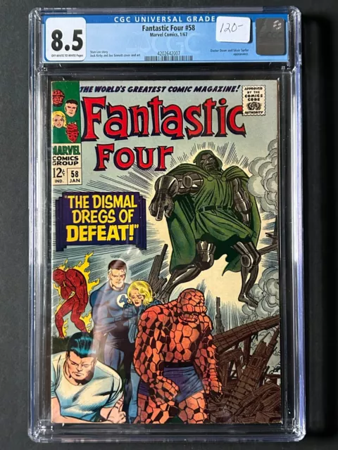 Fantastic Four #58  CGC 8.5   Kirby/Sinnott-c    ( Off-White to White Pages)