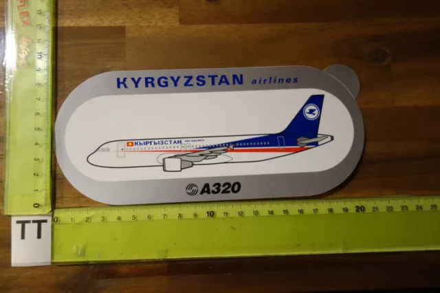 Alter Aufkleber Flugzeug Airplane Airline AIRBUS A320 Kyrgyzstan Kirgistan