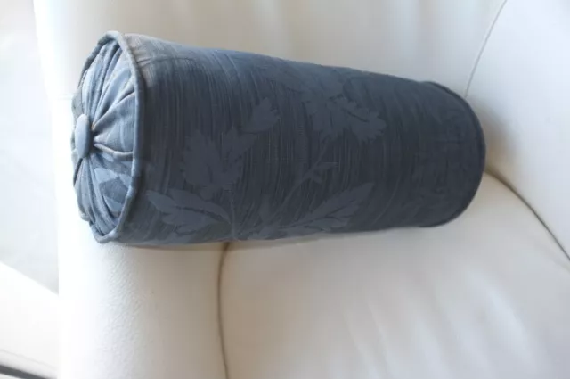 Laura Ashley Chrysanthemum Charcoal Complete Bolster Cushion. Truly STUNNING!