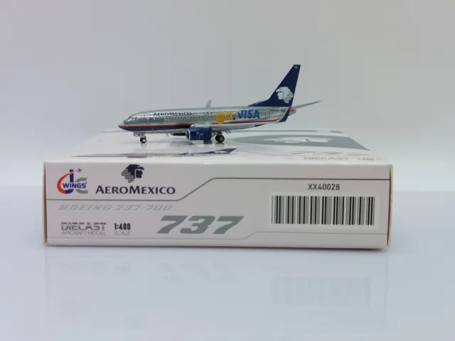 Aeromexico B737-700 Reg: N784XA "GO VISA" JC Wings 1:400 Diecast XX40028 (E)
