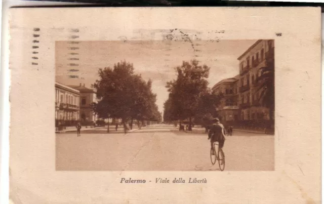 Cartolina Palermo Citta'    Viaggiata   1922 Viale Liberta'   Regalo