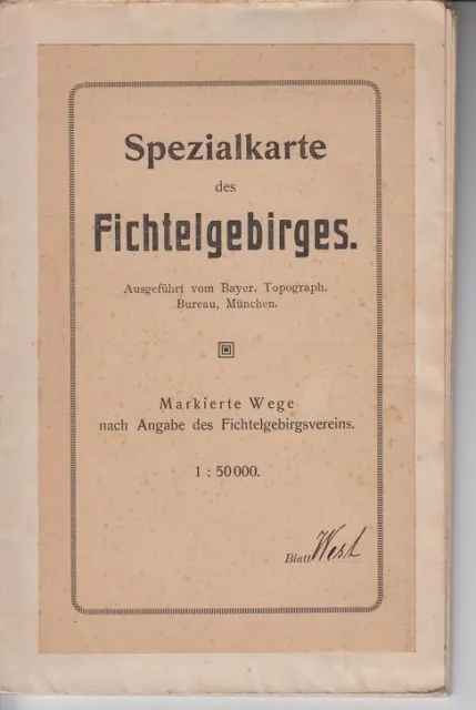 Spezialkarte des Fichtelgebirges; Blatt: West Ausgeführt vom Bayer. Topograph. B