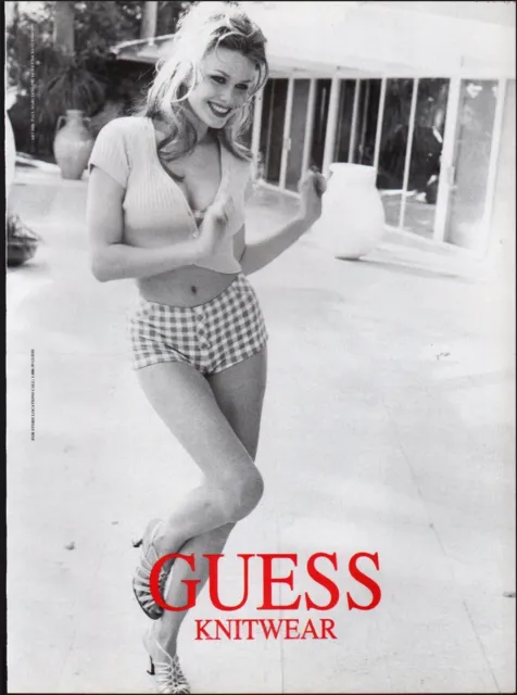 1995 Print ad GUESS Knitwear  Sexy Blonde Fashion Model     06/04/23