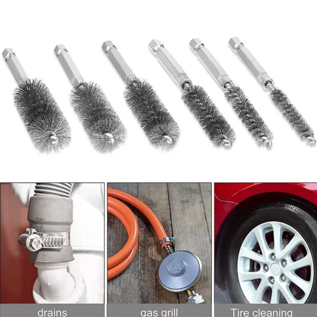 Stainless Steel Cleaning Brushes Set 6pcs Pack for Versatile Cleaning Solutions