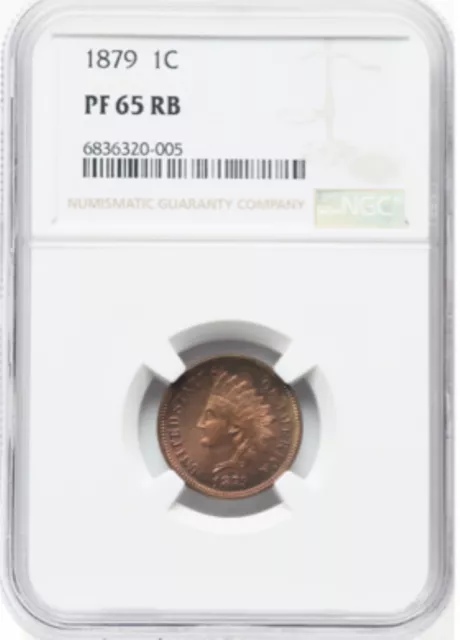 1879 Proof Indian Head Penny NGC PF65 RB